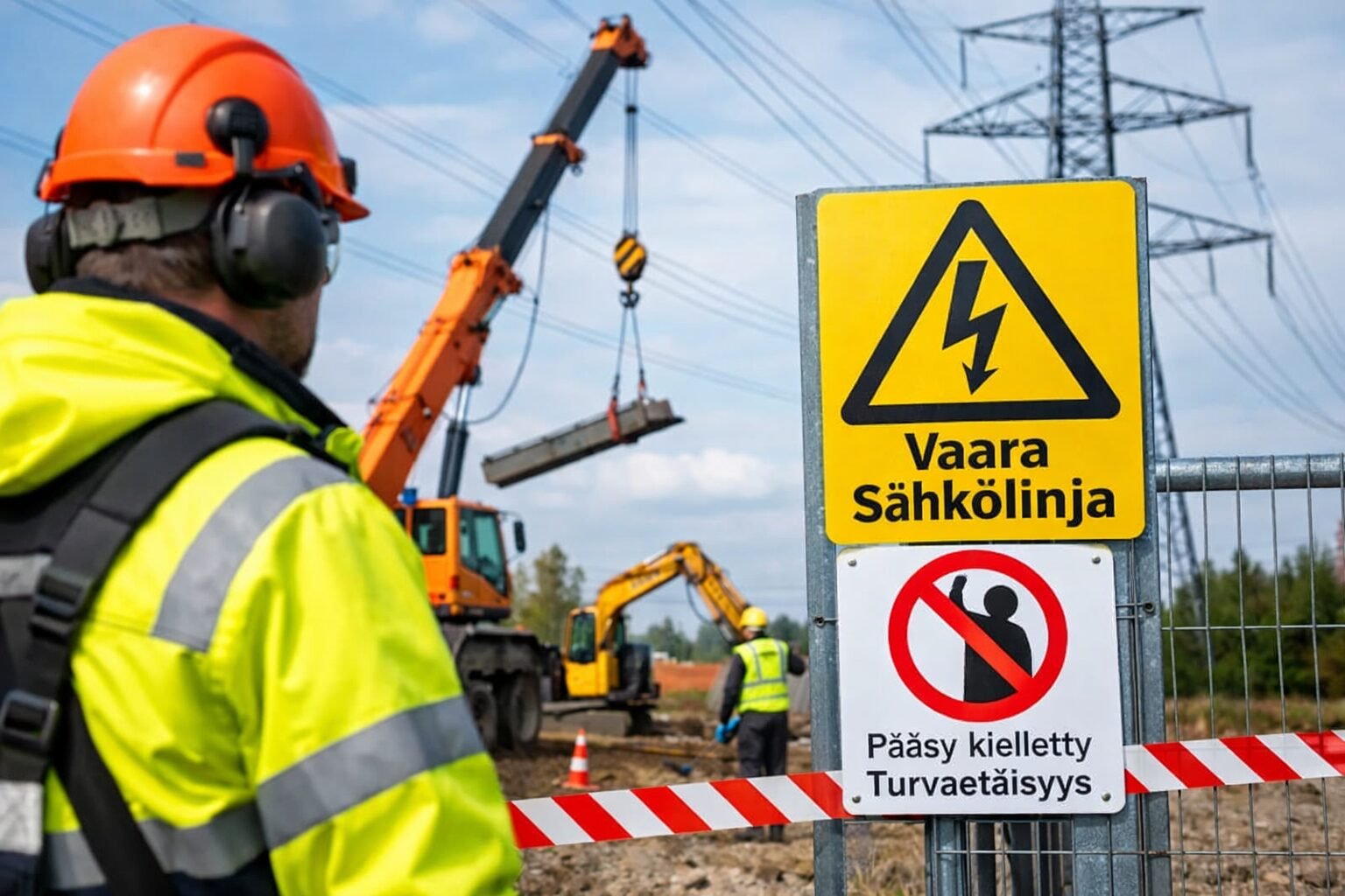 Turvallinen ty&ouml;skentely s&auml;hk&ouml;linjojen l&auml;heisyydess&auml; &ndash; t&auml;rkeimm&auml;t ohjeet ty&ouml;maille